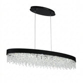 CRYSTAL CHANDELIER LIGHT Q3607 3CCT BLACK L1200*W200MM (TEKLED)