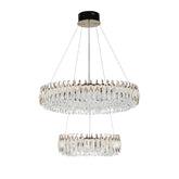CRYSTAL CHANDELIER LIGHT Q3612 3CCT GOLD D800+D500MM (TEKLED)