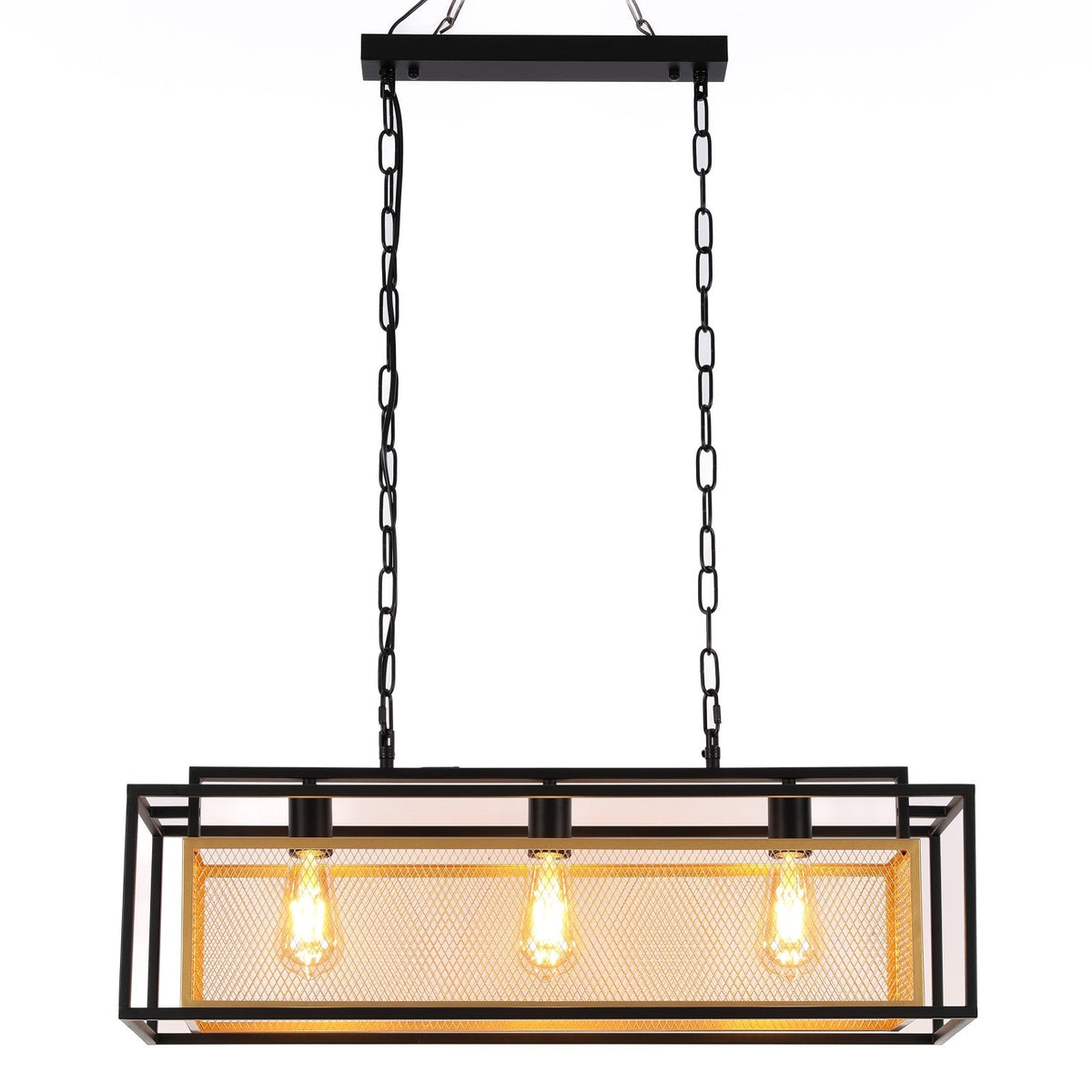 PENDANT LIGHT SY3948 E27 BK+GD (TEKLED)
