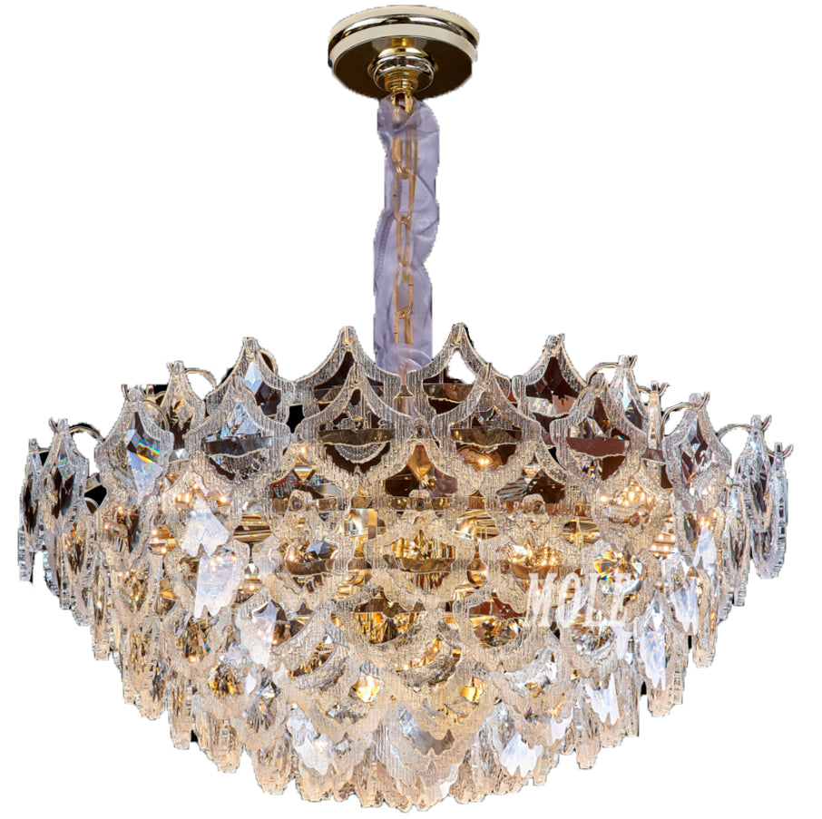 CHANDELIER M2123 9XE14 GOLD D500XH290MM(TEKLED)