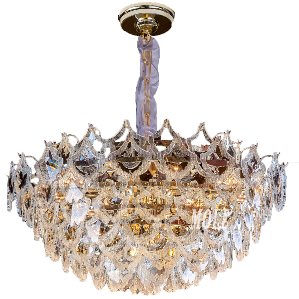 CHANDELIER M2123 13XE14 GOLD D600XH340MM(TEKLED)