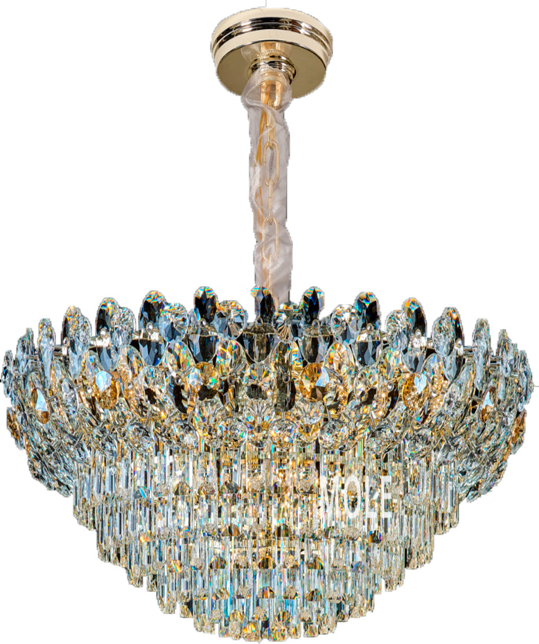 CHANDELIER M2158 12XE14 GOLD D500XH260MM(TEKLED)
