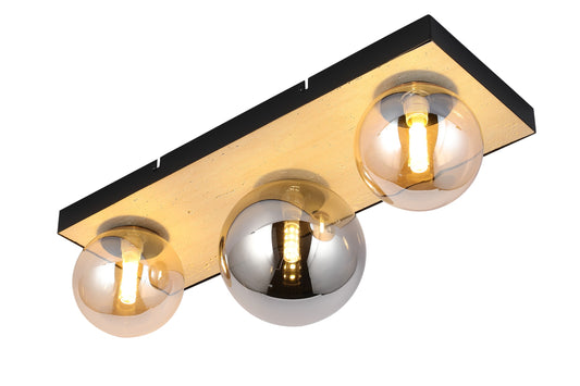 CEILING LAMP AB1331 G9 BLACK COLOR AND FLEXIBLE TRAVERTINE (TEKLED)