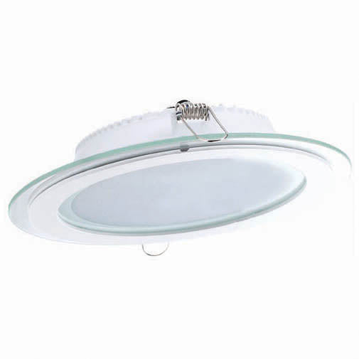 DL LED GLASS ROUND PANEL 12W 3000K (TS)