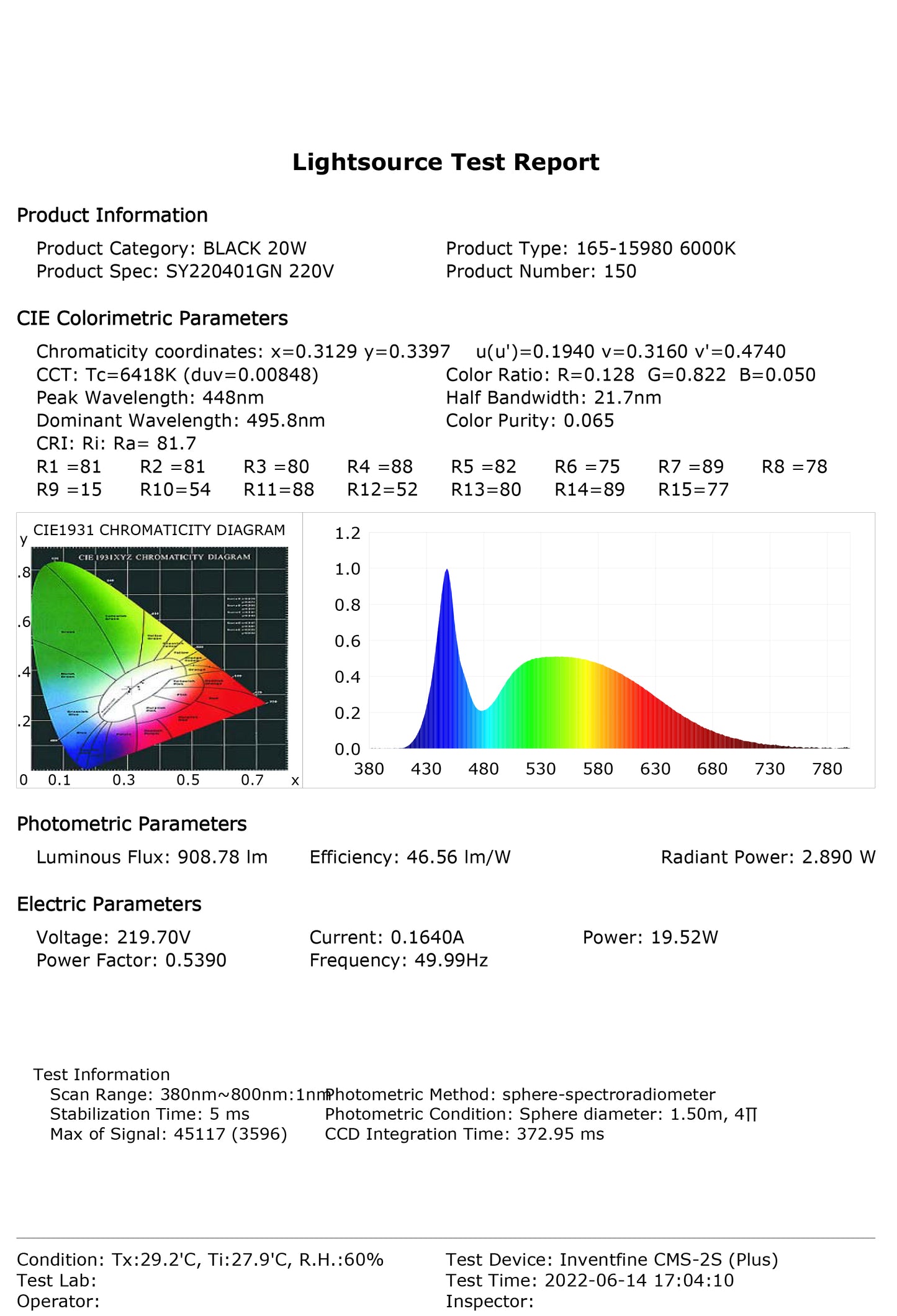 DOWNLIGHT LED MIRA 20W 6000K BLACK (HAIGER)