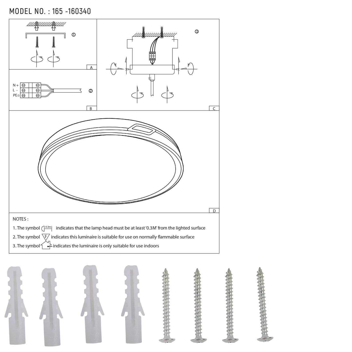 LED EGLO 24W COPPER D400 6000K/4000K/3000K