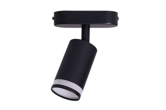 ADJUSTABLE GU5.3 SPOTLIGHT 1 WAY BLACK(TEKLED)