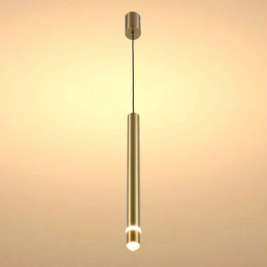 Slim Cylindrical LED Pendant Light - 7W, 4000K Cool White, IP20