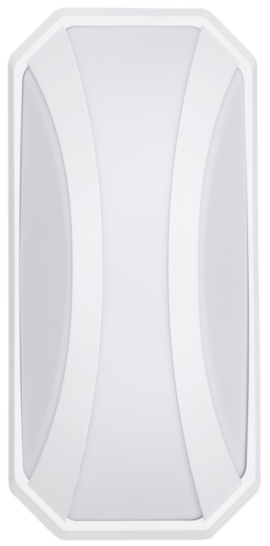 Curved Plastic White ModernLED Outdoor Wall Light 24W Cool Daylight (TEKLED)