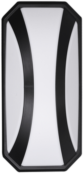 Curved Plastic Black ModernLED Outdoor Wall Light 24W Cool White (TEKLED)
