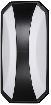Curved Plastic Black ModernLED Outdoor Wall Light 24W Warm White (TEKLED)