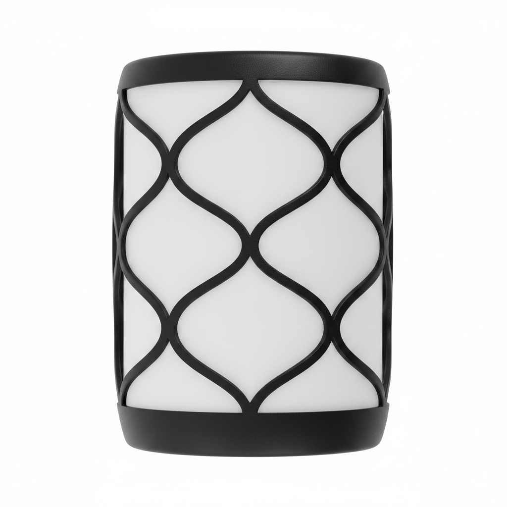 Arabesque Black PlasticLED Outdoor Wall Light 30W Cool White (TEKLED)