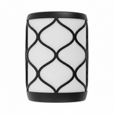 Arabesque Black PlasticLED Outdoor Wall Light 30W Cool White (TEKLED)