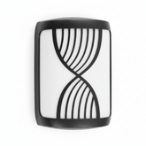Hourglass Black PlasticLED Outdoor Wall Light 30W Cool White (TEKLED)