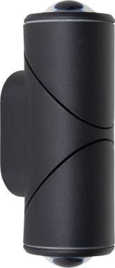 Rotatable Cylinders 2 way OutdoorLED Wall Light 2x5w Black