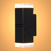 Rotatable Cubes 2 way Outdoor LED Wall Light 2x5w Black