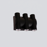 LED WALL LIGHT 6X1W SAND BLACK 3000K IP54 (TEKLED)