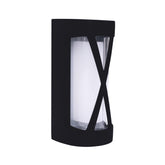 MODERN CROSS LED OUTDOOR WALL LIGHT BLACK 7W 3000K