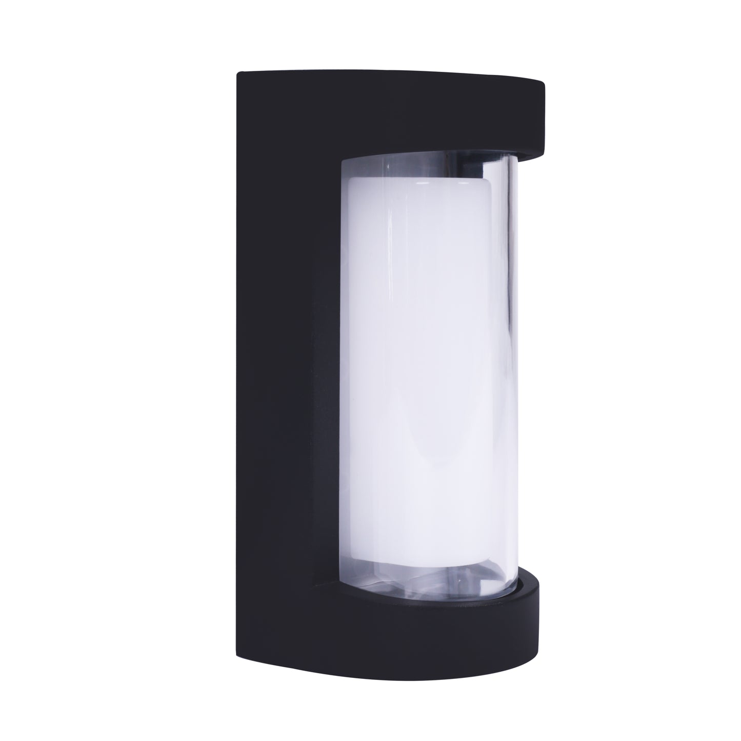 MODERN LED WIDE OUTDOOR WALL LIGHT BLACK 7W 4000K