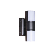 LED OUTDOOR WALL LIGHT BLACK 6WX2 3000K (TEKLED)