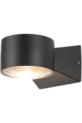 LED Outdoor Wall Light F901 Black 7Wx2 3CCT IP54 (TEKLED)