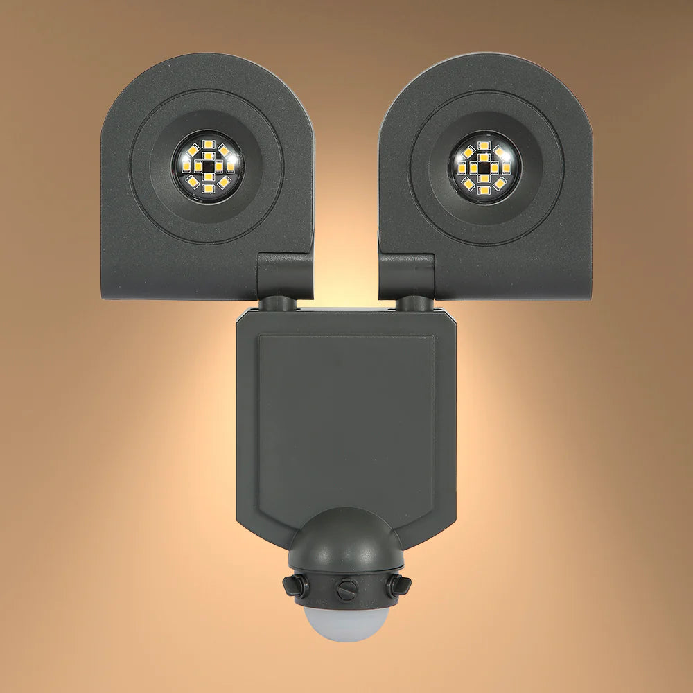 Wall-A Double Head Security Floodlight with PIR Sensor 20W Cool White 4000K