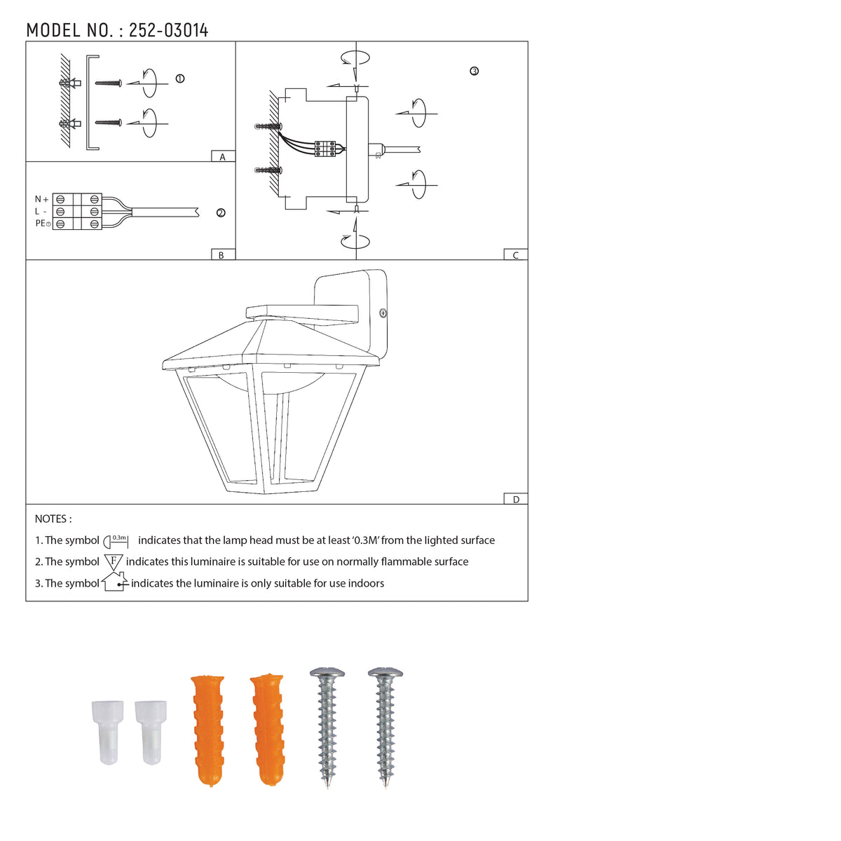 LED Outdoor Wall Light A0302 6W Black