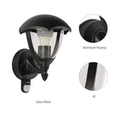 Outdoor Wall Light B0301 E27 Black With Motion Sensor