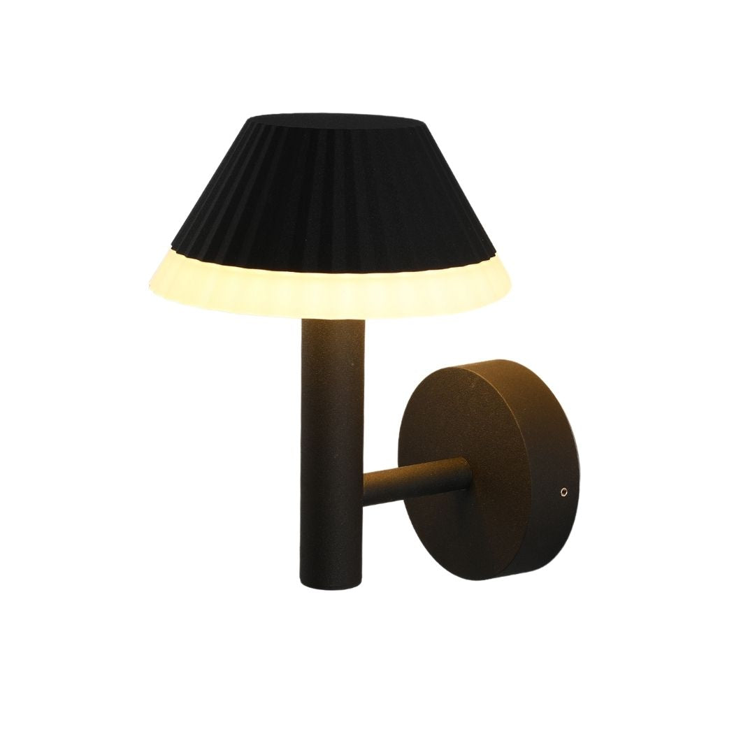 BLACK LED OUTDOOR WALL LIGHT 12W 3000-3500K