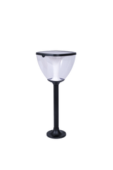 SOLAR POWERED BOLLARD LAMP BLACK 6500K+3000K (TEKLED)