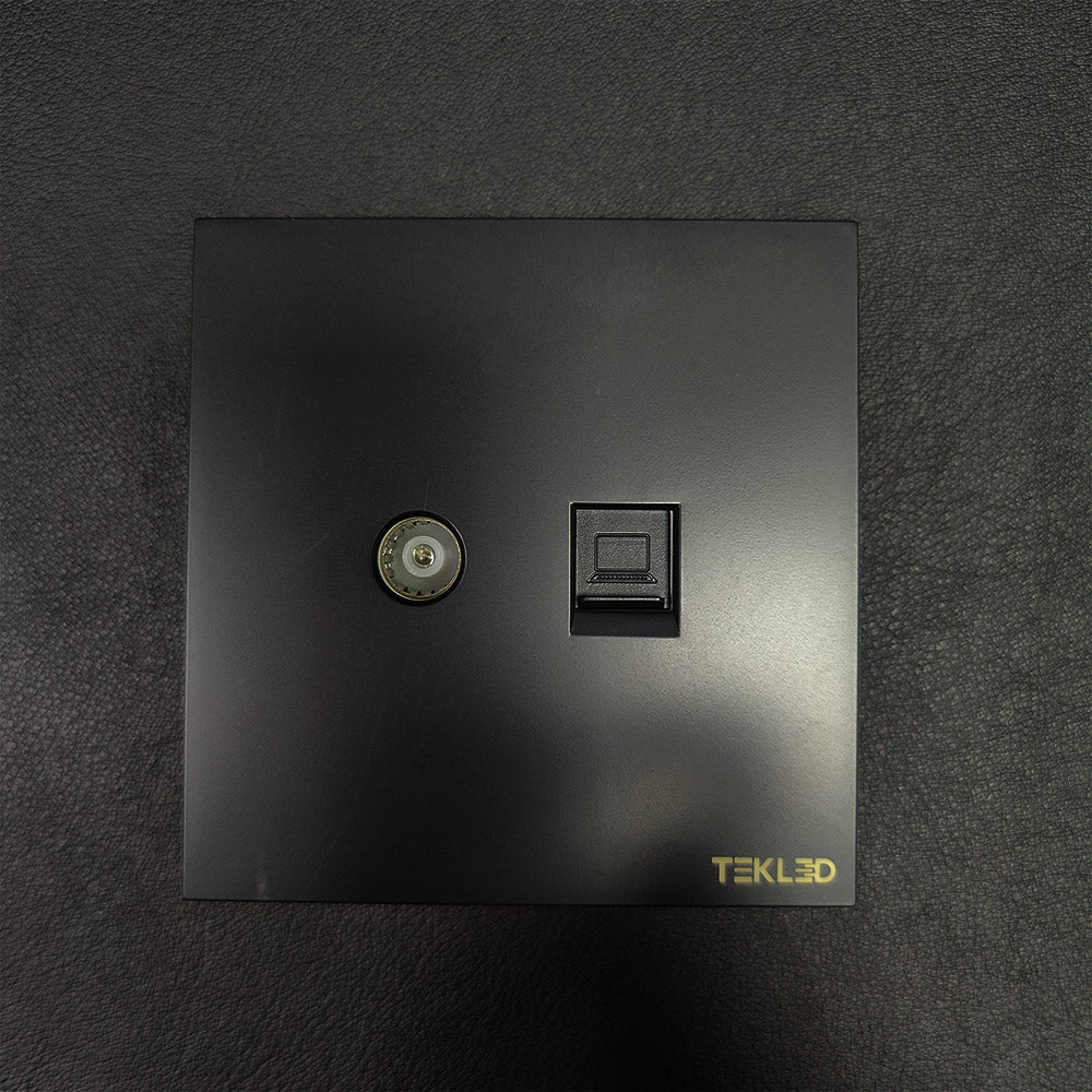 BLACK Telephone Data Socket (TEKLED)