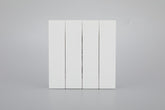 4 GANG 2 WAY PLATE SWITCH S60-008 MATT PC NATURAL WHITE(TEKLED ELECTRIC)