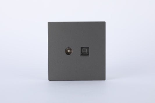 TV AND CAT6 COMPUTER SOCKET S60-023 (TEKLED ELECTRIC)