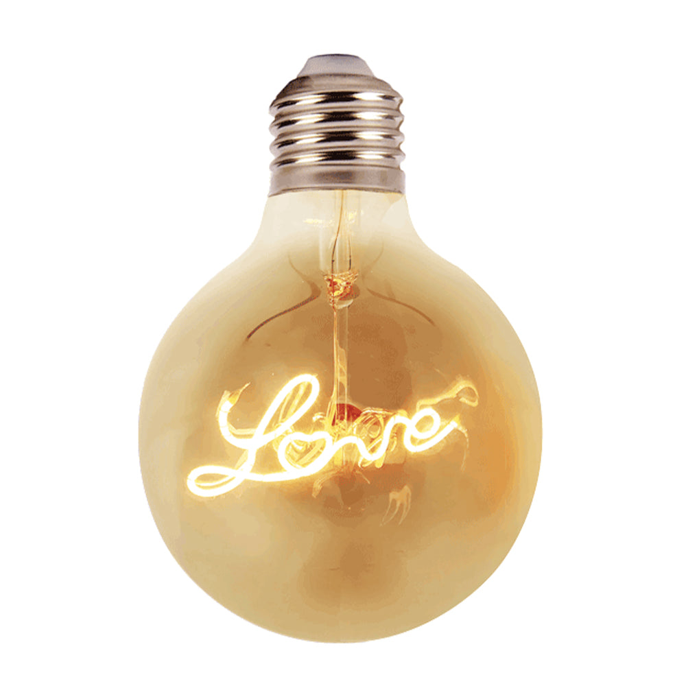 LED G125 4W LOVE AMBER E27 3000K
