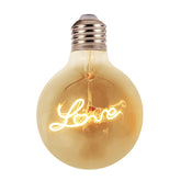 LED G125 4W LOVE AMBER E27 3000K
