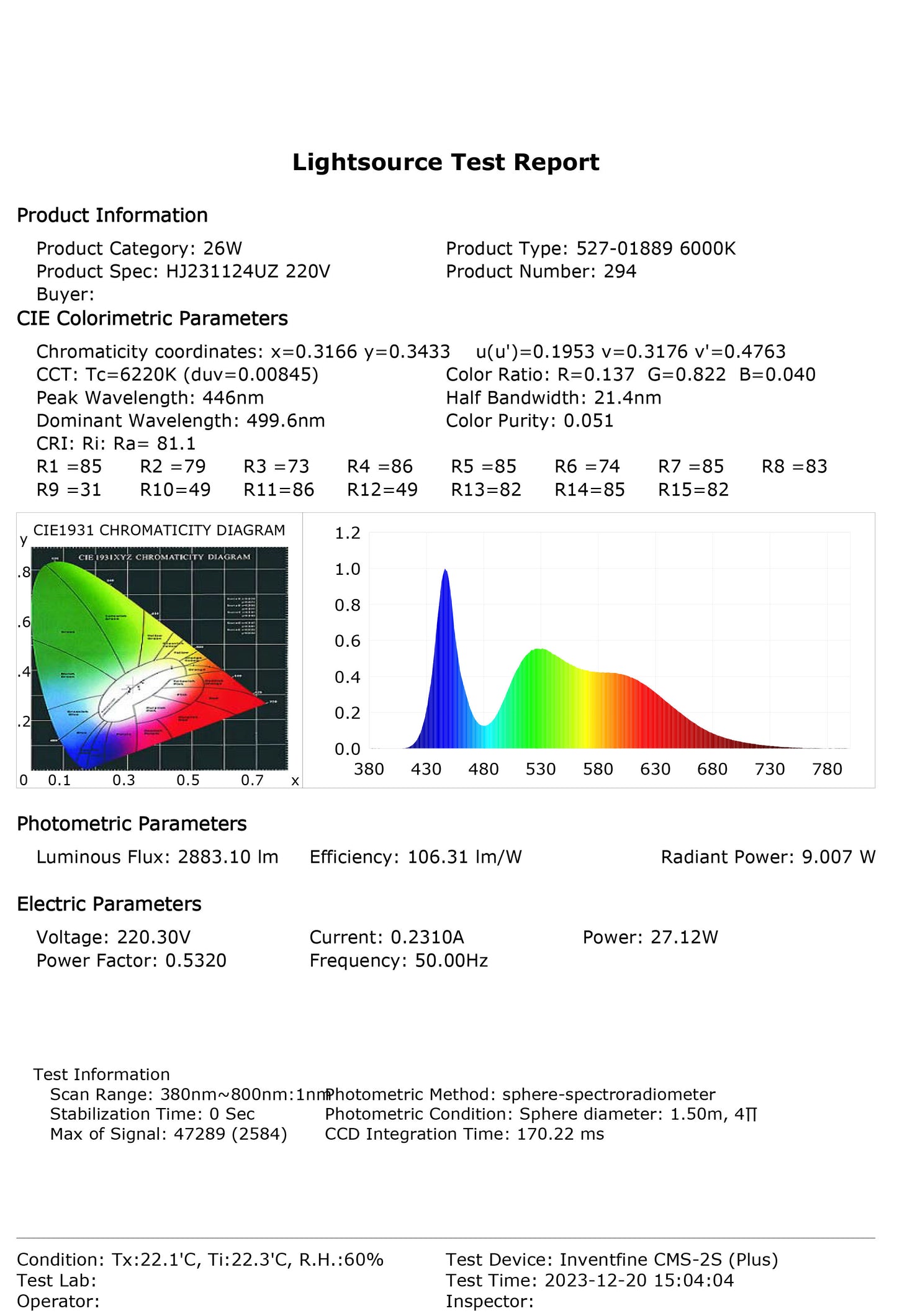 BULB LED T80 26W 165-265V 2700LM 6000K E27(TL)