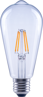 BULB LED DML ST64 6.5W E27 2700K 806LM 220/240V CLEAR(TEKLED)