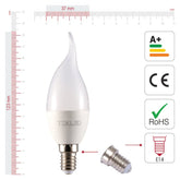C37 TAIL E14 6W 6000K 470LM 220-240V UK