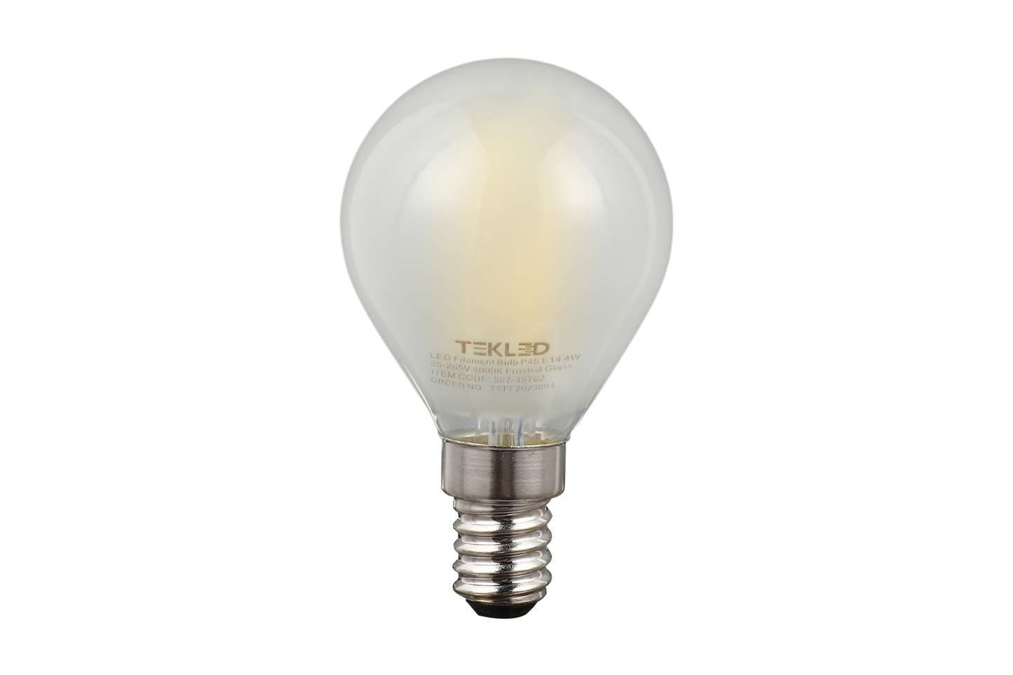 LED FILAMENT BULB P45 E14 4W 85-265V 4000K FROSTED GLASS (TEKLED)