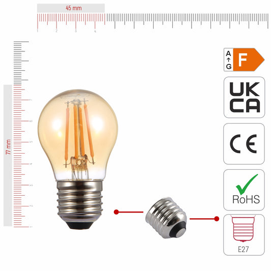 P45 4W AMB E27 2700K 400LM220-240V UK
