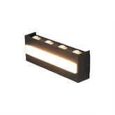 LED Outdoor Wall Light F813E-4 Black 8W+7W 3000K IP54 (TEKLED)