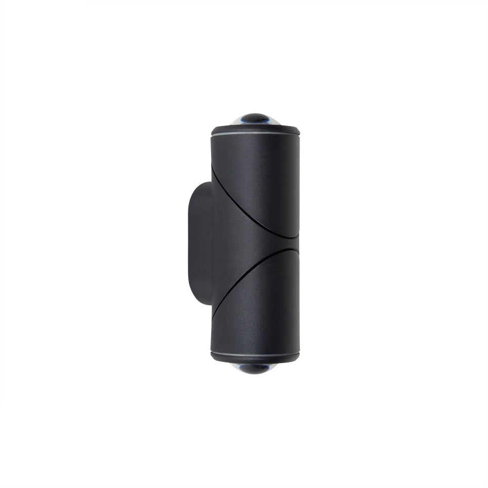 Rotatable Cylinders 2 way OutdoorLED Wall Light 2x5w Black