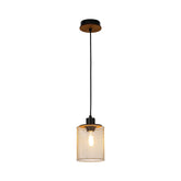 PENDANT LAMP AB1233-MP E27 BLACK+WOOD+GOLD (TEKLED)