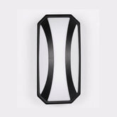 Curved Plastic Black ModernLED Outdoor Wall Light 24W Cool White (TEKLED)