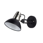 Adjustable Black Wall Light with In-Line Switch