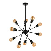 Black Rod Ceiling Light with Adjustable Geometry