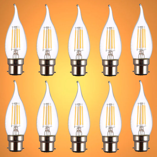 LED Filament C35 Candle Bulb B22 Bayonet Cap 4W