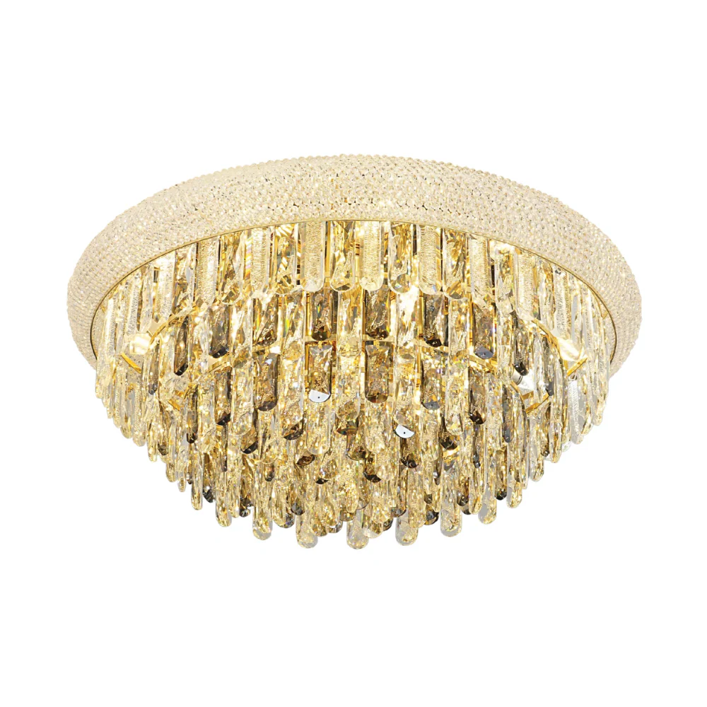 Alexandra Flush Crystal Chandelier Ceiling Light