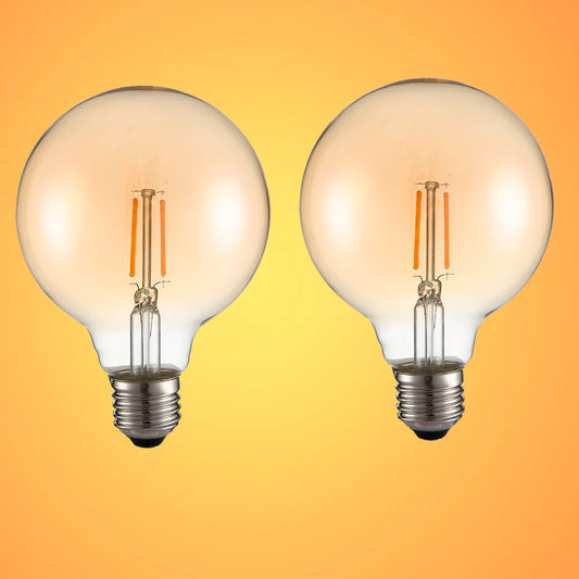 LED Filament Globe Bulb E27 Edison Screw Warm White 2400K