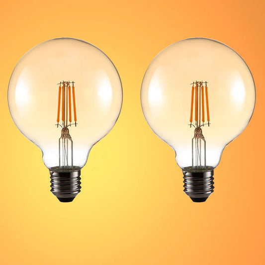LED Filament Globe Bulb E27 Edison Screw Warm White 2400K